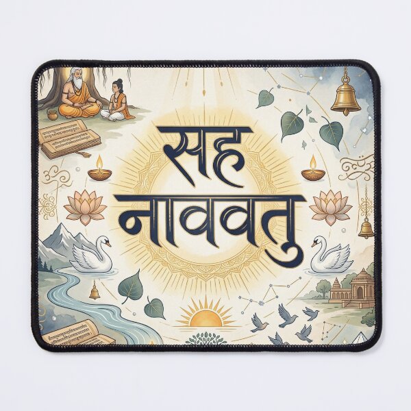 Item preview, Elegant Devanagari Calligraphy – Gurukul Shanti Prayer Print designed and sold by OpenDreamArts.