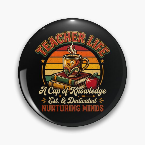 Item preview, Teacher Life A Cup of Knowledge Nurturing Minds Vintage Teacher Coffee Lover Gift designed and sold by Morgen Design Studio.