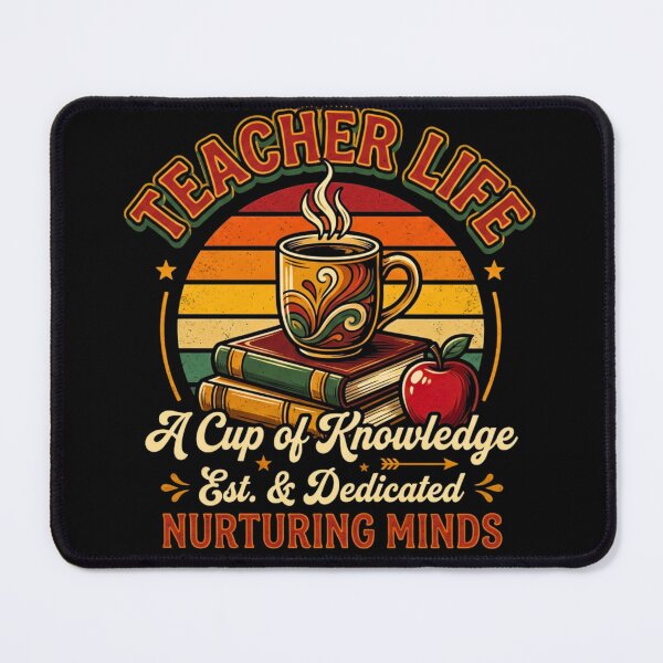 Item preview, Teacher Life A Cup of Knowledge Nurturing Minds Vintage Teacher Coffee Lover Gift designed and sold by Morgen Design Studio.