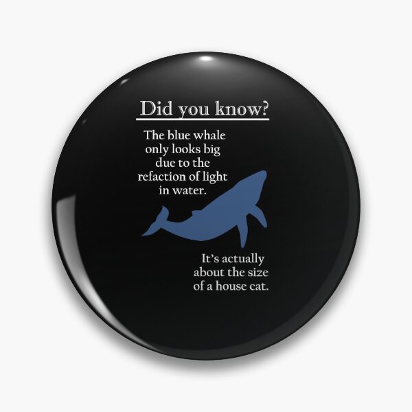 Item preview, Blue Whale Refraction Cat Size Optical Illusion designed and sold by marke770.