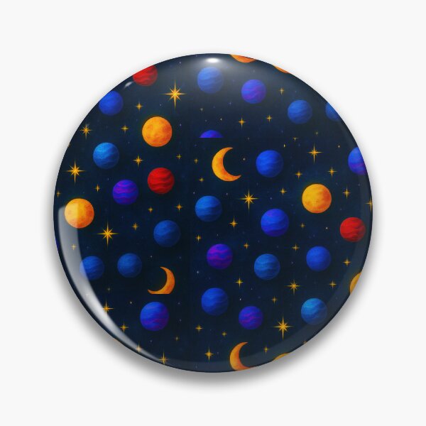 Item preview, ⭐ COSMIC DREAMSCAPES COLLECTION – Celestial Planets & Golden Moons Pattern designed and sold by WheelieGdArt.