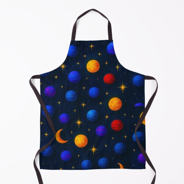 Item preview, ⭐ COSMIC DREAMSCAPES COLLECTION – Celestial Planets & Golden Moons Pattern designed and sold by WheelieGdArt.