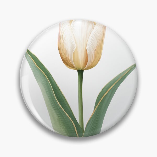 Item preview, Golden Ivory Tulip | Minimalist Luxury Botanical Flower designed and sold by Shanker-studio.