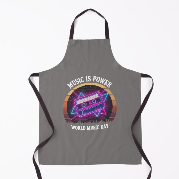 Item preview, Neon Retro Synthwave Cassette – World Music Day designed and sold by Art-Arcade6.
