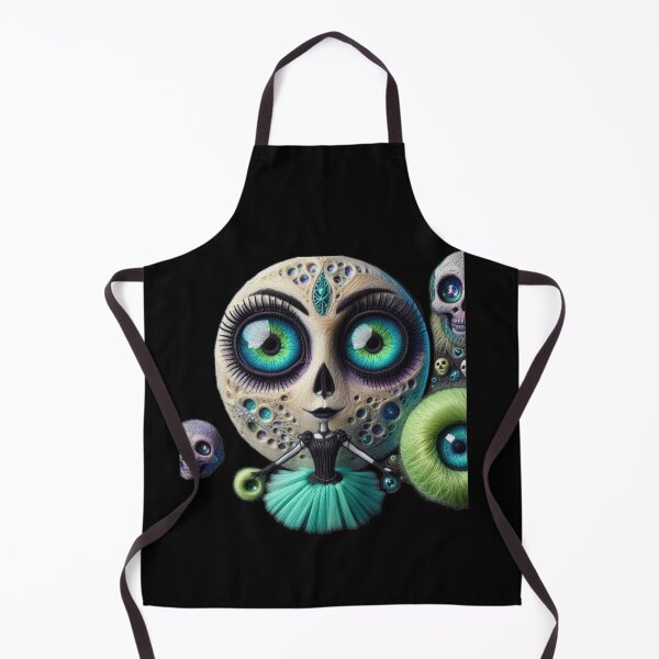 Item preview, Gothic String Art Doll with Colossal Teal Eyes and Tutu designed and sold by LujziWorld.