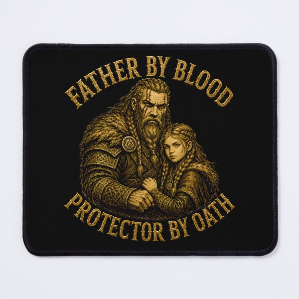 Item preview, Father By Blood Protector By Oath Viking Dad Norse Warrior Design designed and sold by R3XFORGE.