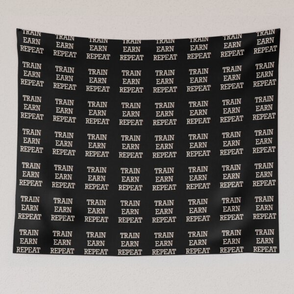 Item preview, Train Earn Repeat | Gym Motivation Design designed and sold by Xatutik.art.