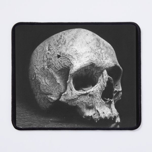 Item preview, Human Skull Charcoal Drawing — Gothic Hyperrealistic Analog Art designed and sold by David Mateo ArtWorks.