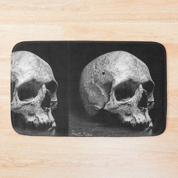 Item preview, Human Skull Charcoal Drawing — Gothic Hyperrealistic Analog Art designed and sold by David Mateo ArtWorks.