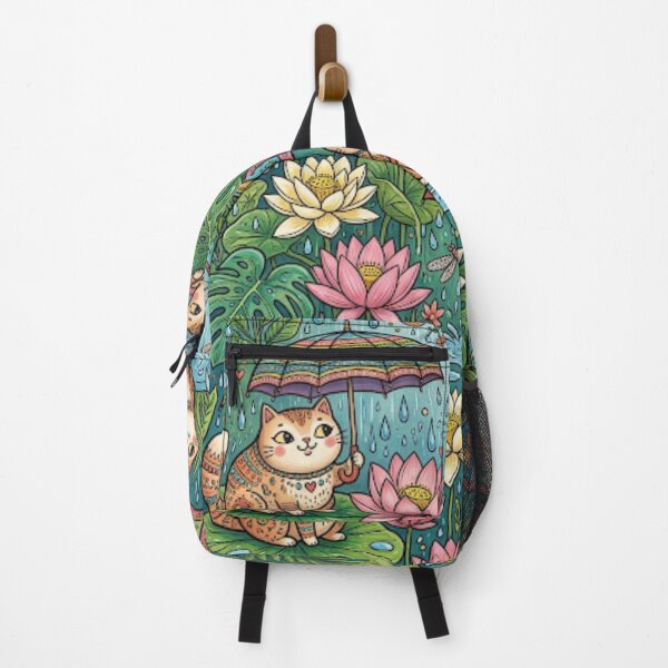 Item preview, Tropical Lotus Garden Cats designed and sold by Iampoji.