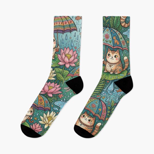 Item preview, Tropical Lotus Garden Cats designed and sold by Iampoji.