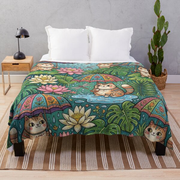 Item preview, Tropical Lotus Garden Cats designed and sold by Iampoji.