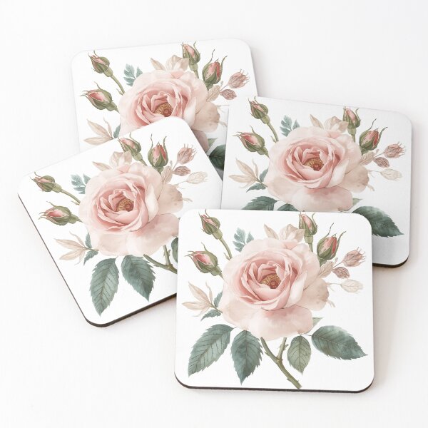 Item preview, Blush Garden Rose | Vintage Botanical Watercolor Flower designed and sold by Shanker-studio.