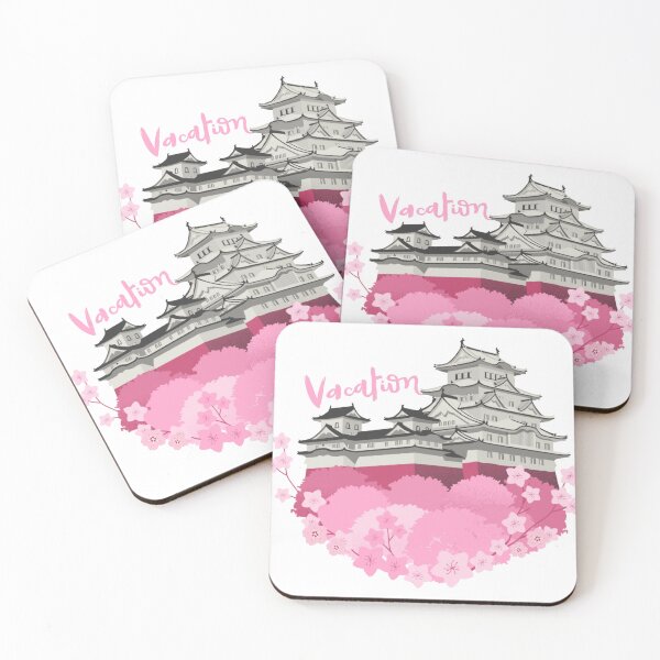 Item preview, Japan Vacation Cherry Blossom Castle Design | Sakura Travel Aesthetic Illustration designed and sold by LunaVales.