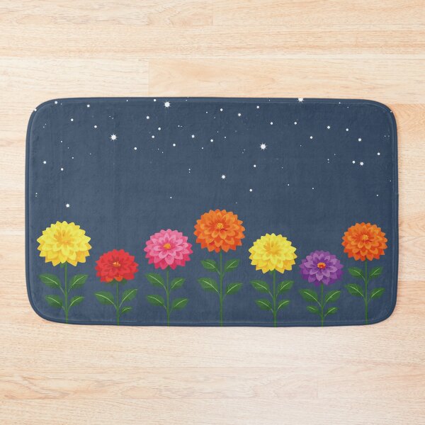 Item preview, Midnight Garden Starry Dahlia Border Aesthetic designed and sold by MOONLIT MIRAGE.