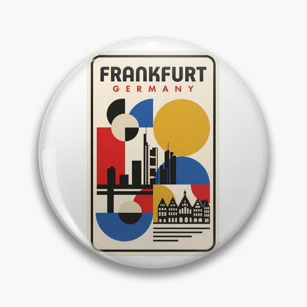 Item preview, Frankfurt Germany Retro Geometric City Skyline designed and sold by k3rstman1.