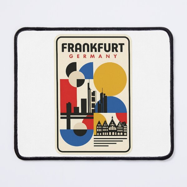 Item preview, Frankfurt Germany Retro Geometric City Skyline designed and sold by k3rstman1.