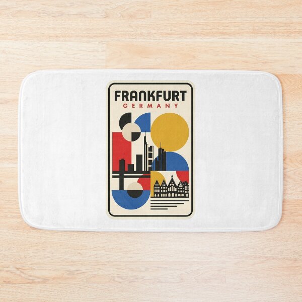 Item preview, Frankfurt Germany Retro Geometric City Skyline designed and sold by k3rstman1.