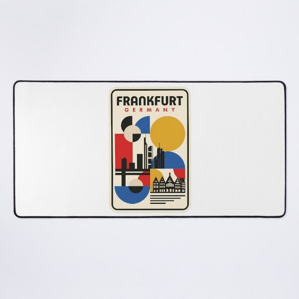 Item preview, Frankfurt Germany Retro Geometric City Skyline designed and sold by k3rstman1.