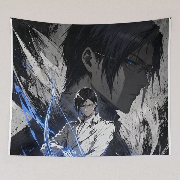 Item preview, Uryū Ishida Bleach Anime Art – Blue Spirit Bow Quincy Warrior designed and sold by Dyan4.