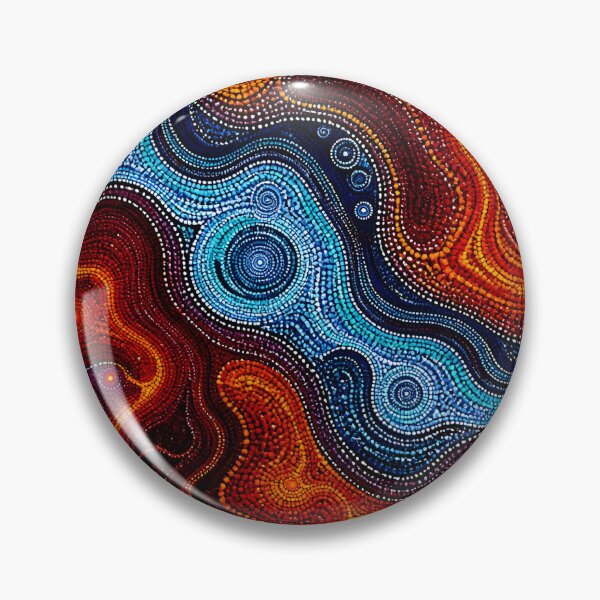Item preview, Aboriginal Inspired Dot Art - From Lava and River Stream with Love designed and sold by GrinGalore.
