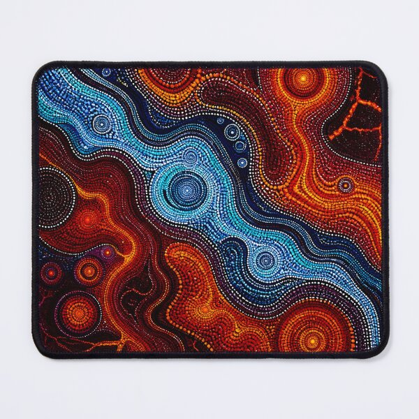Item preview, Aboriginal Inspired Dot Art - From Lava and River Stream with Love designed and sold by GrinGalore.