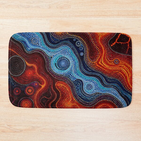 Item preview, Aboriginal Inspired Dot Art - From Lava and River Stream with Love designed and sold by GrinGalore.