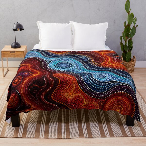 Item preview, Aboriginal Inspired Dot Art - From Lava and River Stream with Love designed and sold by GrinGalore.