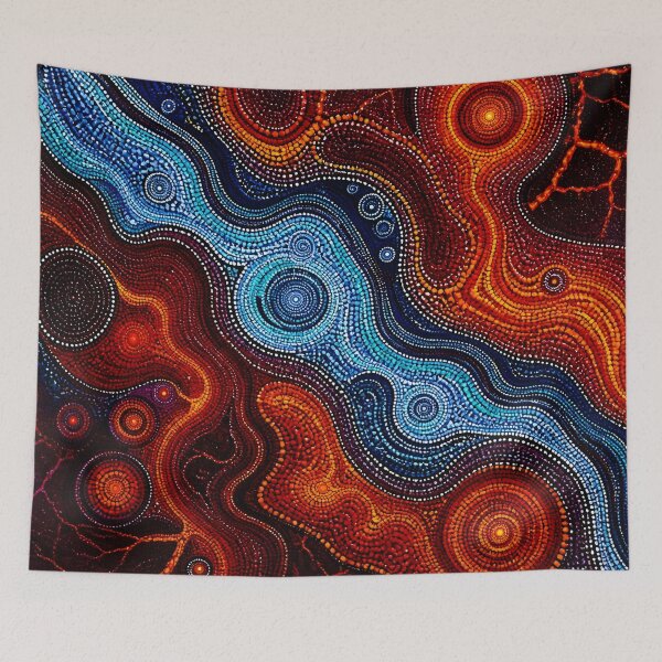 Item preview, Aboriginal Inspired Dot Art - From Lava and River Stream with Love designed and sold by GrinGalore.