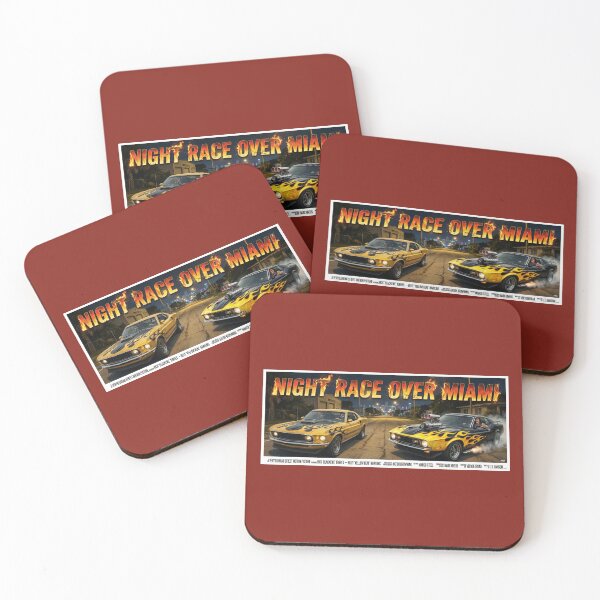 Item preview, ROAD MOVIE POSTER NIGHT RACE OVER MIAMI 1971 designed and sold by VERYOLDROAD BY AXTON BROWNING .