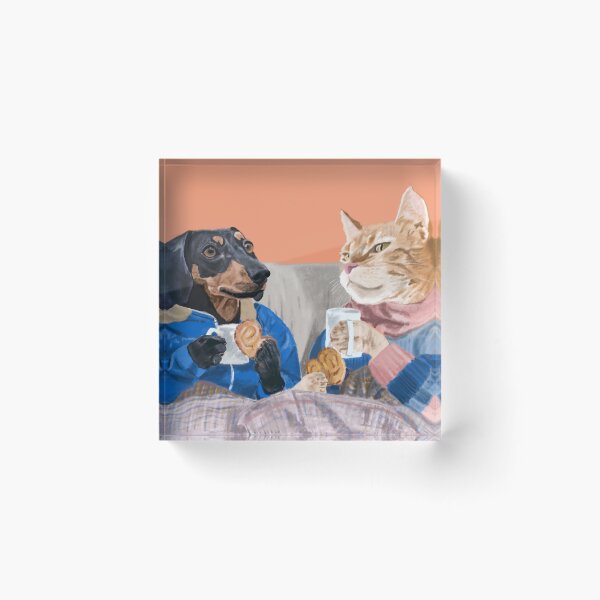 Item preview, A Cuppa? (Cat and Dog Tea Time) designed and sold by Catty Image.