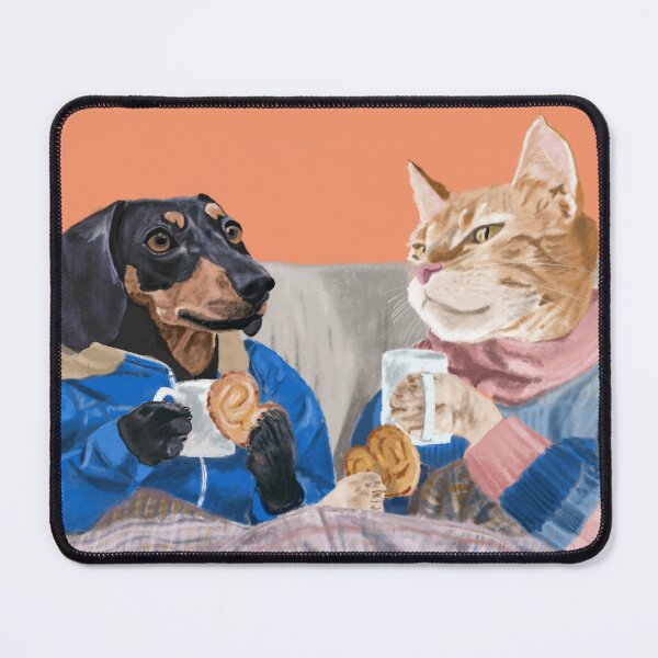 Item preview, A Cuppa? (Cat and Dog Tea Time) designed and sold by Catty Image.