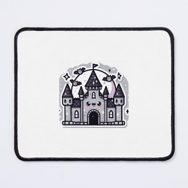 Item preview, Kawaii Halloween Dracula Castle Sticker designed and sold by PastelPawsArt.