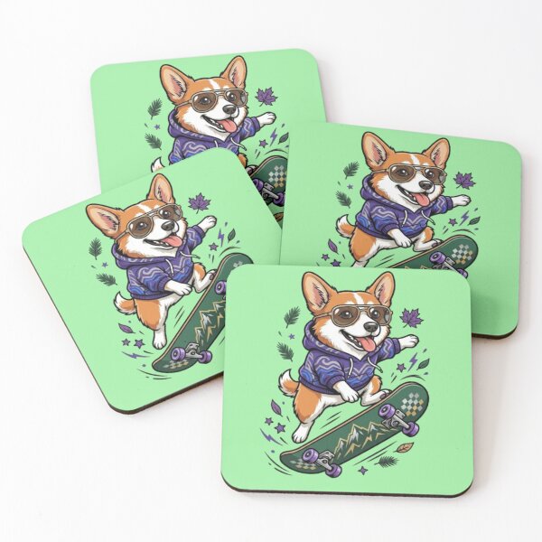 Item preview, Skater Corgi – Cool Dog on Board designed and sold by Dogandesighn.