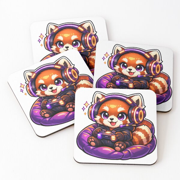 Item preview, Cute Chibi Red Panda Gamer designed and sold by PawsAndPixelsCo.