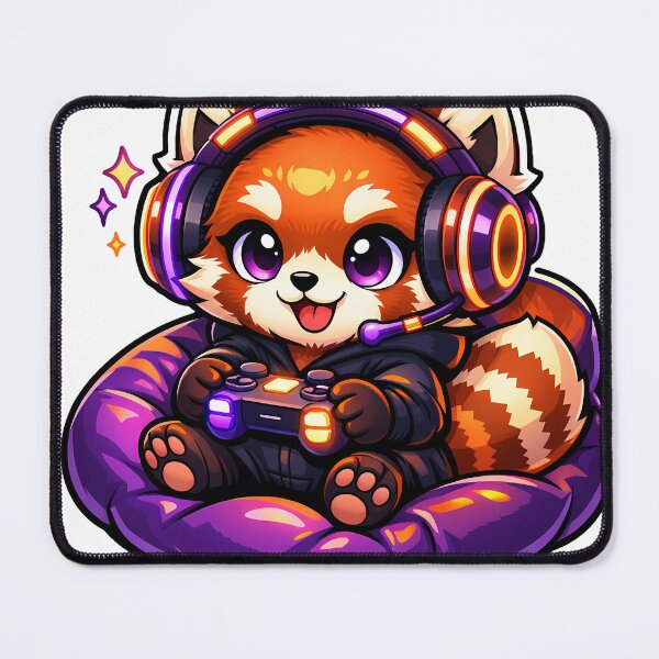 Item preview, Cute Chibi Red Panda Gamer designed and sold by PawsAndPixelsCo.