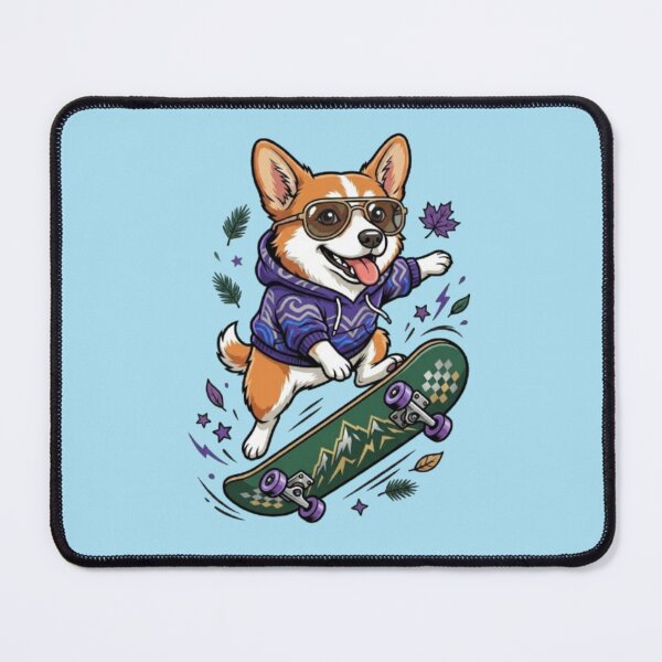 Item preview, Skater Corgi – Cool Dog on Board designed and sold by Dogandesighn.
