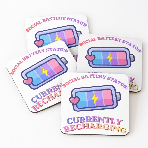 Item preview, Social Battery Currently Recharging designed and sold by NeuroJoyStudio.