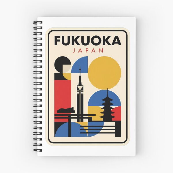 Item preview, Retro Fukuoka Japan Minimalist Geometric Cityscape designed and sold by k3rstman1.