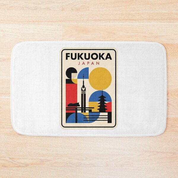 Item preview, Retro Fukuoka Japan Minimalist Geometric Cityscape designed and sold by k3rstman1.