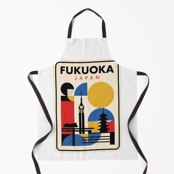 Item preview, Retro Fukuoka Japan Minimalist Geometric Cityscape designed and sold by k3rstman1.