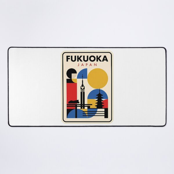 Item preview, Retro Fukuoka Japan Minimalist Geometric Cityscape designed and sold by k3rstman1.