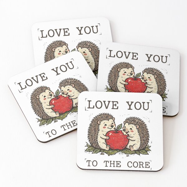 Item preview, Love You To The Core Cute Hedgehog Lovers  designed and sold by Tel A Pet.