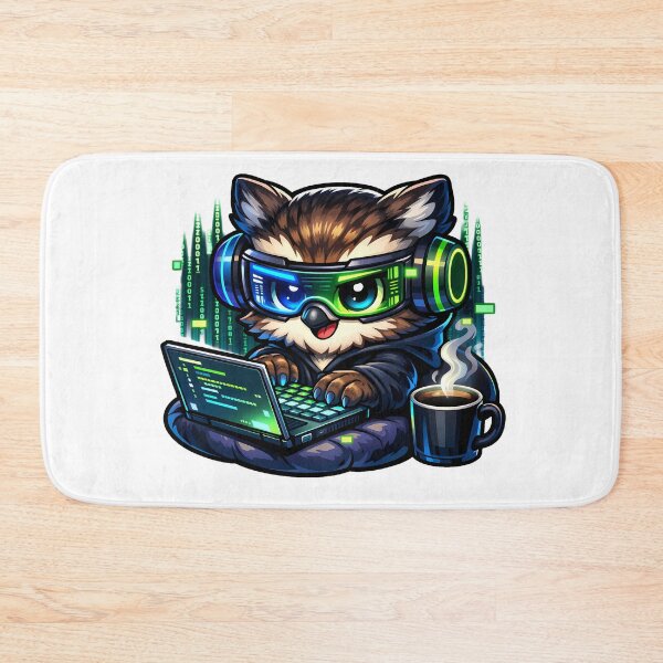 Artikelvorschau, Cyberpunk Owl Coder entworfen und verkauft von PawsAndPixelsCo.