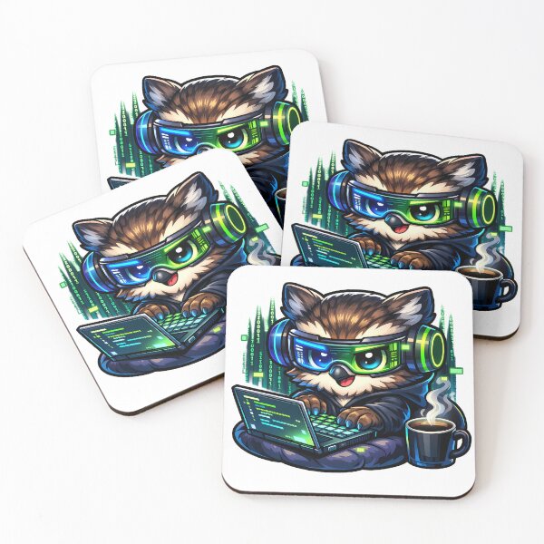 Item preview, Cyberpunk Owl Coder designed and sold by PawsAndPixelsCo.