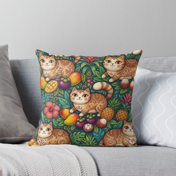 Item preview, Tropical Fruit Garden Cats designed and sold by Iampoji.