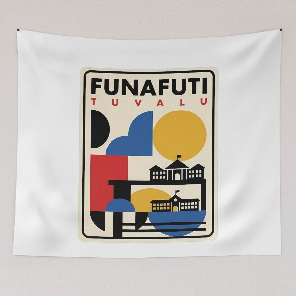 Item preview, Funafuti Tuvalu Abstract Geometric Travel Art Style designed and sold by k3rstman1.