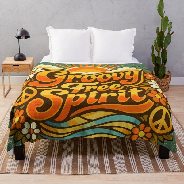 Item preview, Groovy Free Spirit – Retro Hippie Sunshine Design designed and sold by ArtByBoya.