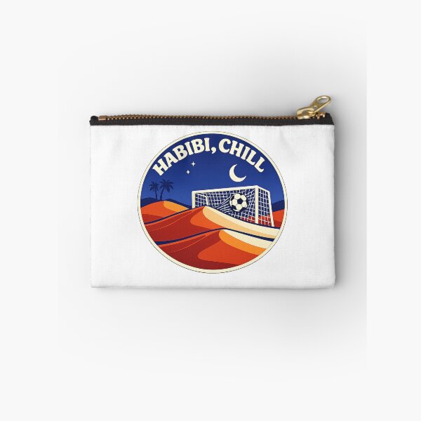 Item preview, Habibi Chill Desert Football Sticker – Retro Dune Goal Circle Design designed and sold by RDcollections.