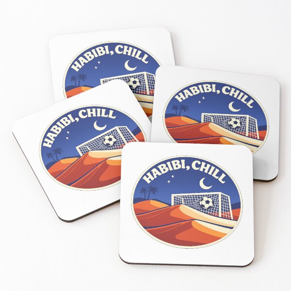 Item preview, Habibi Chill Desert Football Sticker – Retro Dune Goal Circle Design designed and sold by RDcollections.
